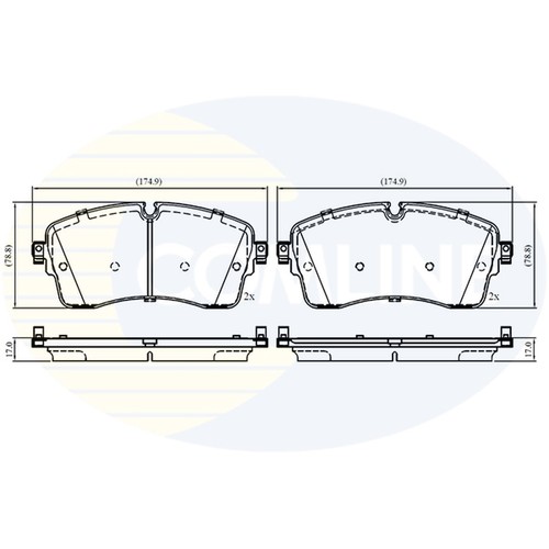 Brake pads set - pads, range
