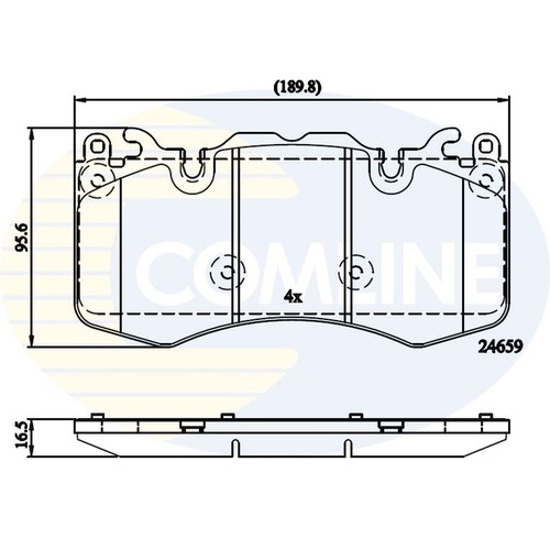 Brake pads set for land - brake,