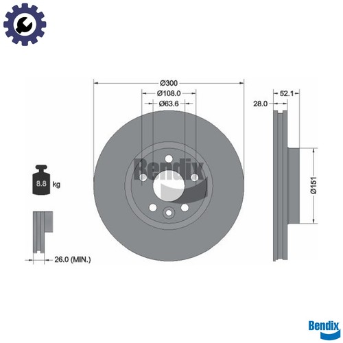 Brake disc bds1127hc for - brake,