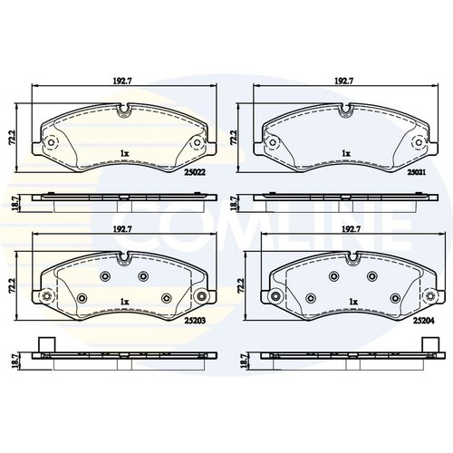 Brake pads set for land - brake, rover